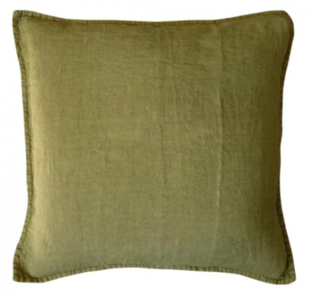 Pagunette - Washed linen cover 50x50 cm, grønn